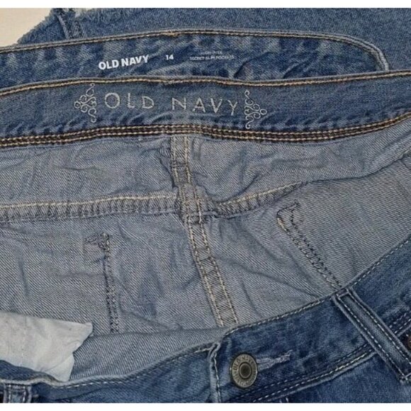 Old Navy Size 14 Blue Jean Skirt Miniskirt Lot Of Two - Picture 3 of 6